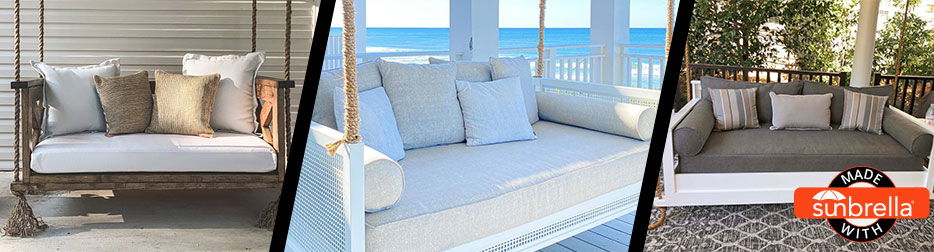 Sunbrella Outdoor Porch Swing Bed Cushion Sets